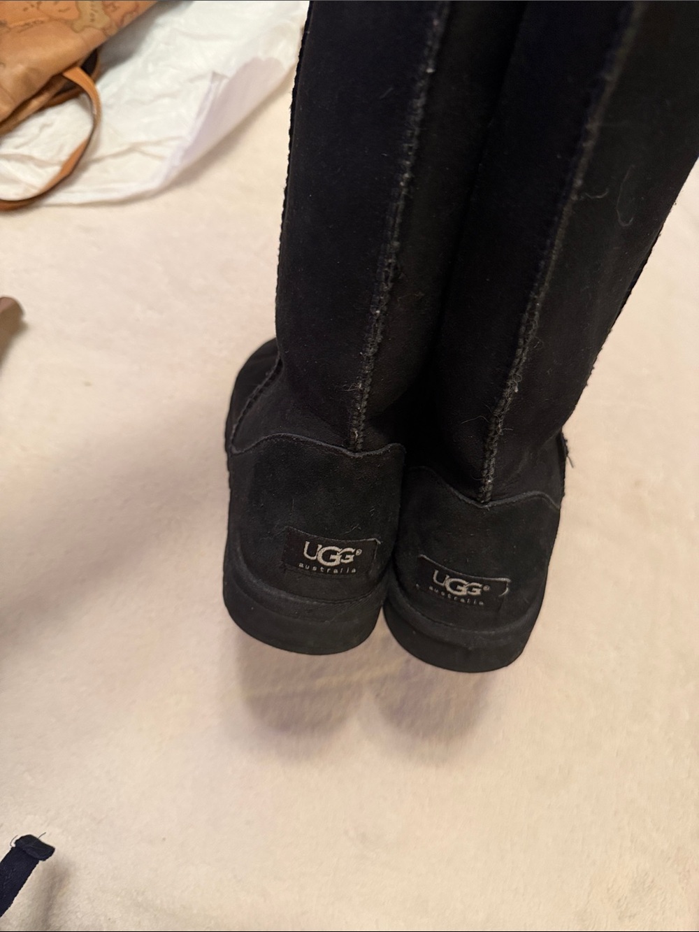 UGG Tall Suede Boots in Black